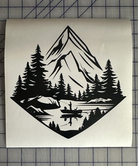 Fisherman Decal inspired by Colorado’s Rocky Mountains #fisherman #fishing #fishingdecal #outdoorsman #rockymountains #colorado Adventure Decals, Cornhole Board Decals, Jeep Car, Fishing Decals, Cornhole Board, Custom Vinyl Decal, Custom Vinyl Stickers, Mountain Scene, Cornhole Boards