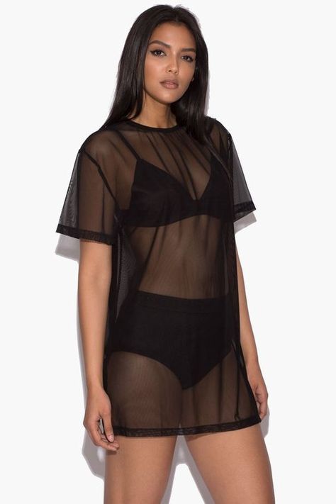 Ibiza Swimwear, Mesh Top Outfit, Cover Up Beachwear, Pool Party Outfits, Sheer Mesh Top, Mesh Tops, Swimsuits Outfits, Print Swimwear, Swimwear Dress