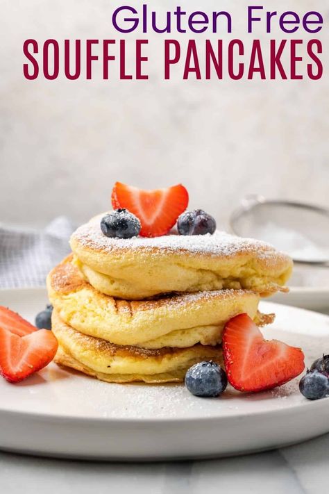 Pancakes Cupcakes, Fluffy Gluten Free Pancakes, Gf Pancakes, Flourless Pancakes, Pancakes Gluten Free, Slow Cooker Oatmeal, Souffle Pancakes, Gluten Free Recipes For Breakfast, Gluten Free Pancakes