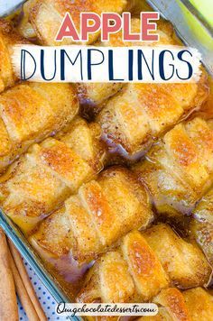 Best Pastries, Easy Apple Dumplings, Cinnamon Sugar Apples, Apple Dumpling Recipe, Apple Dumpling, Apple Recipes Easy, Apple Dumplings, Apple Dessert Recipes, Crescent Roll Recipes