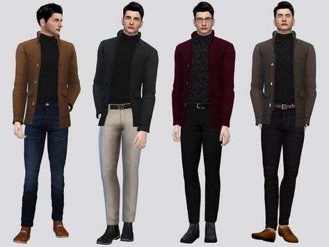 Trench Coat Sims 4 Cc, Sims 4 Cc Trench Coat Male, Sims 4 Cc Coat Male, Sims 4 Long Coat, Sims 4 Male Jacket Maxis Match, S4cc Male, Sims 2 Men Clothes, Male Tops, Male Sims