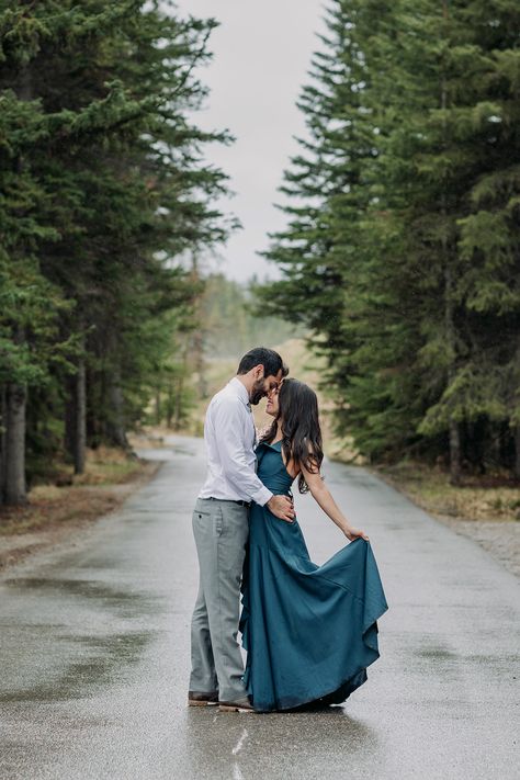 Engagement Shoot Outfit Mountains, Stormy Engagement Photos, Formal Couple Photos, Fairytale Engagement Photos, Dramatic Engagement Photos, Outfits For Engagement Pictures, Elopement Hike, Engagement Photos Formal, Outfits For Engagement