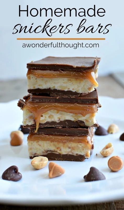 Snicker Bars, Snickers Bars Recipe, Homemade Snickers Bars, Snickers Recipe, Candy Bar Recipe, Snickers Candy Bar, Snickers Candy, Homemade Snickers, Snickers Bar