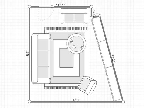 11 Living Room Layouts With A Corner Fireplace To Inspire You Diagonal Living Room, Diagonal Living Room Layout, Rooms With Corner Fireplaces, Work From Home Corner, Living Room With Corner Fireplace, Room With Corner Fireplace, Fireplace Nook, Black Storage Ottoman, Rose Gold Coffee Table