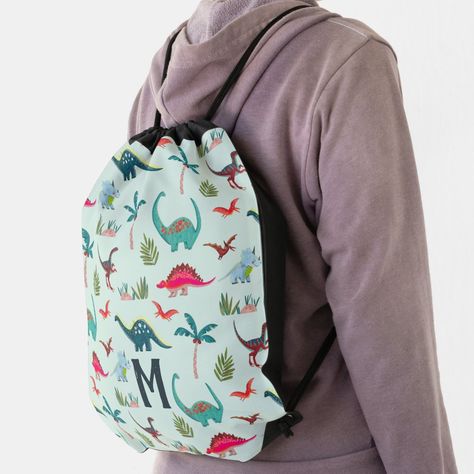 Dinosaurus boys all-over print drawstring bag Alien Patterns, Dinosaur Pattern, Cadeau Photo, Bag Boys, Dinosaur Party, Cute Dinosaur, Rainbow Pattern, Printed Drawstring, Cute Cars