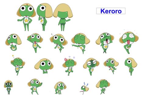 Sgt Frog, Keroro Gunso, Super Movie, Dragon Warrior, Kemono Friends, Disney Art Drawings, Face Characters, Chibi Characters, Character Sheet