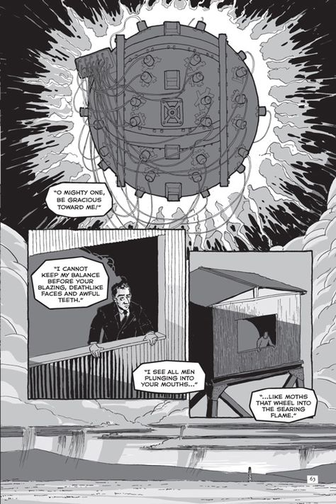 Robert Oppenheimer prepares for the Trinity test. (Source=Trinity: A Graphic History of the First Atomic Bomb, by Jonathan Fetter-Vorm) Robert Oppenheimer, Moral Philosophy, Manhattan Project, Marie Curie, Atomic Age, Hiroshima, Atom, Graphic Novel, Philosophy