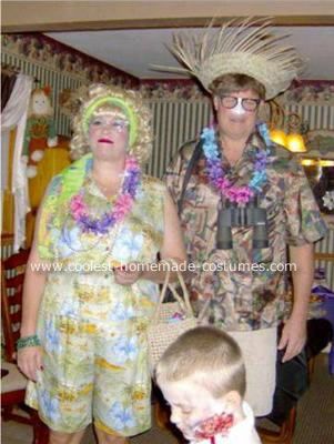 Coolest Tacky Tourists Costumes Tourist Day Spirit Week, Senior Week Beach, Tacky Tourist Day, Tacky Tourist Costume, Hawaii Costume, Tourist Costume, Tacky Tourist, Hawaiian Costume, Best Diy Halloween Costumes