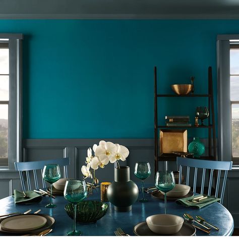 Hey, it's here , too in Behr paints. This one is Antigua Behr Color Trends, Green Painted Walls, Behr Colors, Green Accent Walls, Behr Paint Colors, Teal Paint, Behr Paint, Green Paint Colors, Best Paint Colors