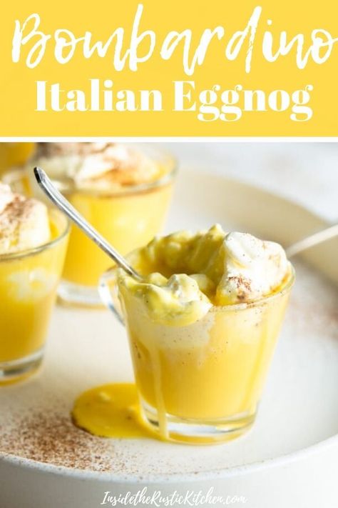 Bombardino Recipe, Eggnog Cocktail, Eggnog Drinks, Rhubarb Jam Recipes, Kitchen Italian, Italian Christmas Recipes, Yummy Cocktails, Italian Drinks, Brown Food