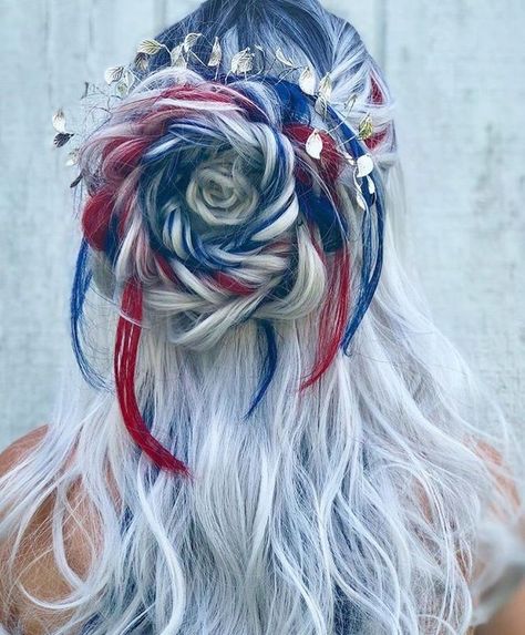 Firework Show, Hair Inspired, Pretty Hair Color, Hair Dye Colors, Hair Inspiration Color, Braids For Long Hair, Rainbow Hair, Modern Salon, Cool Hair Color