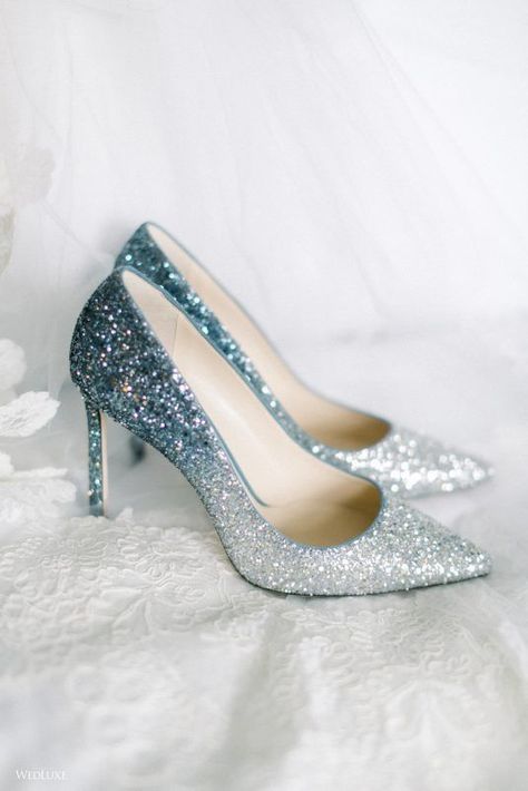 Silver Glitter Wedding Dress, Blue Shoes Wedding, Bridal Shoes Blue, Blue Wedding Heels, Blue Bridal Heels, Blue Glitter Heels, Royal Vibes, Silver Bridal Shoes, Blue Shoes Heels