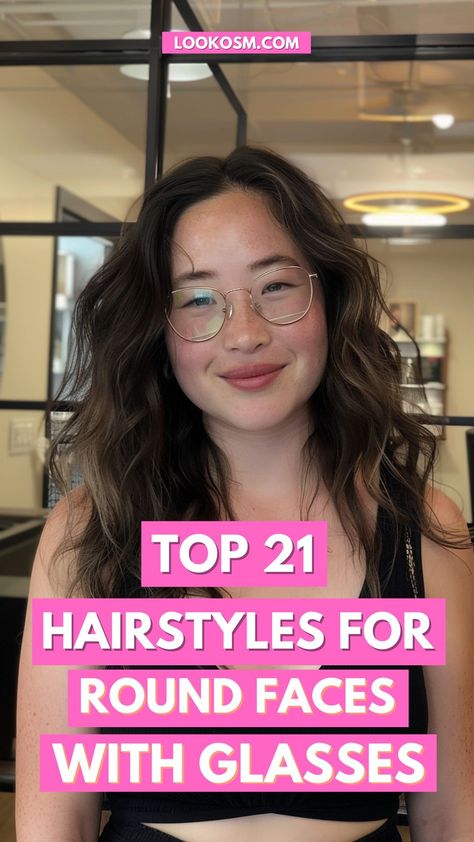 Face-Framing Fashion: 21 Flattering Hairstyles for Women with Glasses Hairstyles With Specs For Women, How To Style Hair For Round Face, Round Face Best Haircut, Layer For Round Face, Round Shaped Face Haircuts, Hair Styles For Face Shape Women, Glass Frame For Round Face Woman, Round Face Shape Hairstyles For Women, Round Face With Bob Haircut