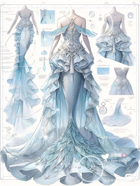 Fantasy Dress Concept Art, Drawing Velvet, Ritzu Art, Concept Art Character Design, Arte Aesthetic, Art Character Design, Dreamy Gowns, Dress Design Drawing, Clothing Design Sketches