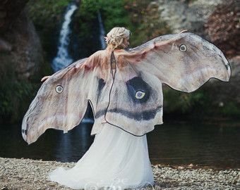 Wing Scarf, Bug Dress, Butterfly Scarf, Moth Wings, Fairy Wedding, Wedding Cape, Wings Costume, Butterfly Fairy, Fantasy Costumes