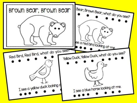 Brown Bear, Brown Bear and a Freebie Brown Bear Brown Bear Activities Preschool Free Printables, Brown Bear Printables, Brown Bear Brown Bear Activities, Brown Bear Book, Bear Activities, Brown Bear Brown Bear, Preschool Colors, Kindergarten Books, Bear Brown