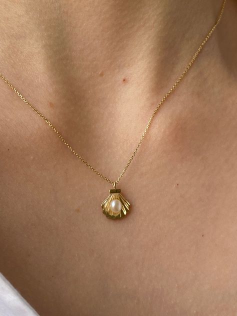 Love Wife, Necklace Shell, Oyster Pearl, White Necklace, Shell Necklace, Pearl Shell, Stylish Gifts, Shell Necklaces, Gold Pearl