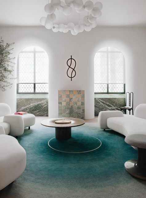 Mathieu Lehanneur | Illuminations, Paris Interior Mathieu Lehanneur, Industrial Style Living Room, Paris Interiors, Retro Living Rooms, Benidorm, Living Room Style, Johannesburg, Living Room Carpet, Luxury Home Decor