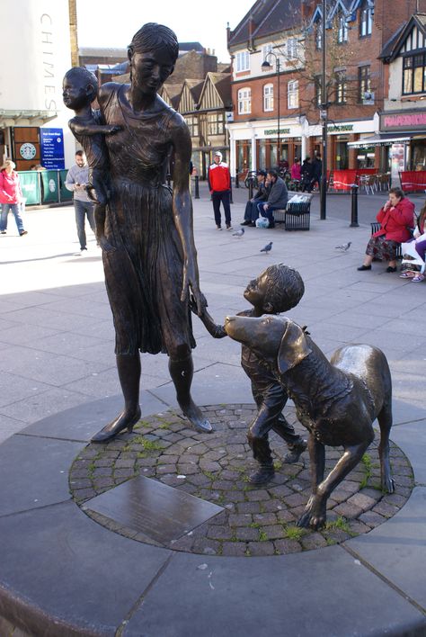 Uxbridge Town Centre From Wikipedia.org/ The Chimes Uxbridge page: "Anticipation" , featuring a woman, child and dog was unveiled near the front entrance of the shopping centre on 25 June 2002 by Elizabeth II and the Prince Philip.The statue had been commissioned by Hillingdon Arts Association and was created by Anita Lafford." Photo taken by Jeremy Wasden of Belvoir Lettings Uxbridge, 113 Hillingdon Hill, Uxbridge UB10 0JQ. http://www.belvoir.co.uk/letting-agents-uxbridge The Churchill Arms London, Child And Dog, Gold Hill Shaftesbury, Hastings On Hudson New York, Albert Bridge London, Uxbridge Ontario, Uxbridge London, Millennium Bridge London, 25 June