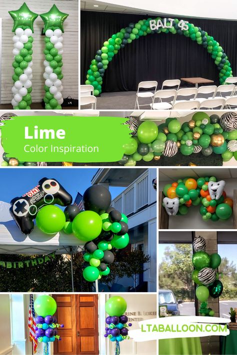 Get inspired by lime green balloon decor, balloon arches, balloon bouquets, balloon centerpieces, balloon columns, balloon sculptures, organic balloon garland. Green Balloon Decor, Green Balloons, Balloon Lights, Balloon Arches, Green Balloon, Balloon Sculptures, Balloon Centerpieces, Balloon Columns, Balloon Decor