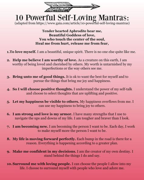 Aphrodite: 10 Powerful Mantras – White Oak Grove CUUPS Powerful Mantras, Haut Routine, Oak Grove, Self Love Affirmations, Positive Self Affirmations, Love Affirmations, Yoga Asanas, Manifestation Affirmations, Self Compassion