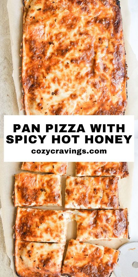 Hot Honey Recipe, Honey Pizza, Pizza Recipes Homemade, Hot Honey, Delicious Pizza, Pan Pizza, Homemade Pizza, Pizza Recipes, Grocery List