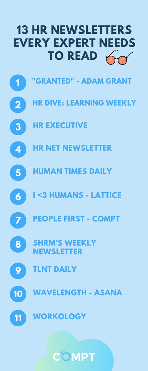 Here is a comprehensive list of the best HR newsletters and articles that will help you become the top HR expert you can be. Hr Newsletter, To Read, The Top, Reading