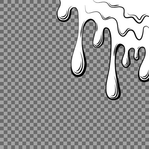 Dripping liquid outline on a transparent... | Premium Vector #Freepik #vector #slime #paint-dripping #dripping #blood-drip Dripping Clock Drawing, Slime Texture Drawing, How To Draw Slime Dripping, How To Draw Dripping Liquid, Vector Illustration Background, Melting Artwork, Drip Art Drawing, Melting Graffiti, Cool Patterns To Paint