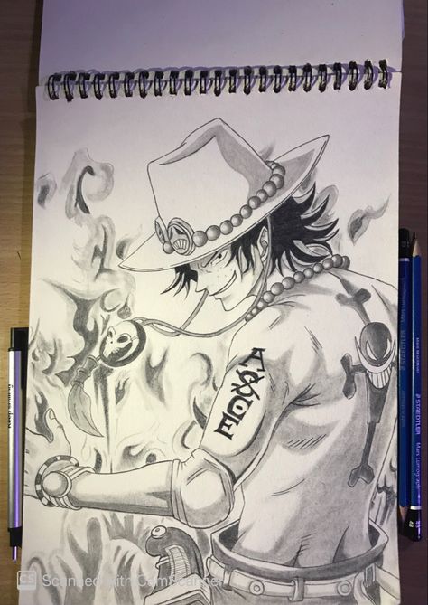 One piece Portgas D Ace Portgas D Ace Drawing, Ace One Piece Drawing, Ace Drawings, Ace Sketch, One Piece Drawing Sketches, One Piece Sketch, Luffy And Ace, One Piece Portgas D Ace, Ace And Luffy