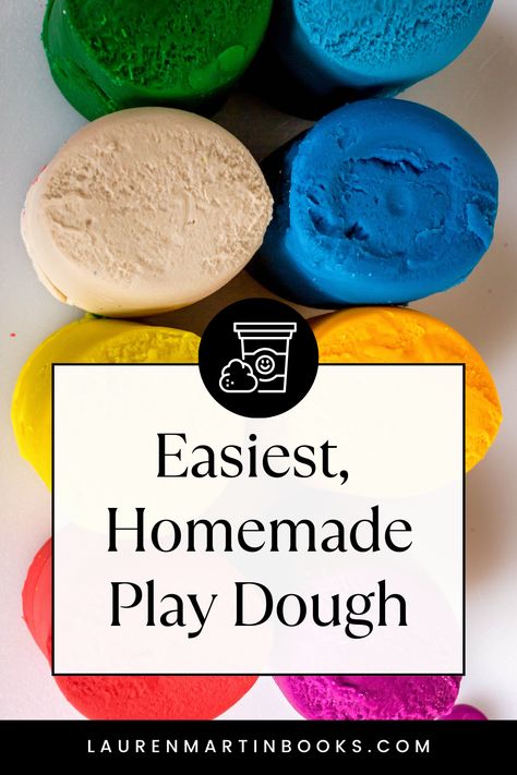 Download the best, easiest, all-natural homemade play dough recipe for toddlers, preschoolers or any age with organic, gluten-free, natural food coloring, with or without cream of tartar options. Best Food Coloring, Homemade Play Dough Recipe, Best Playdough Recipe, Lauren Martin, Play Dough Recipe, Homemade Playdough Recipe, Natural Food Coloring, Playdough Recipe, Preschool Arts And Crafts