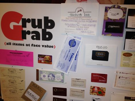 Got Restaurant Gift Cards? Start a "Grub Grab" — Charity Auctioneer Jim Miller Quarter Auction, Benefit Ideas, Auction Basket Ideas, Charity Work Ideas, Gift Card Envelopes, Gift Card Displays, Request Letter, Silent Auction Ideas, Auction Basket