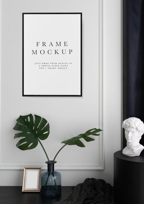 Mock Up Poster Frame In Modern Interior, Frame Mockup Free, Living Room Mockup, Mockup Wall Art, Black Portrait, Wall Art Mockup, Mockup Wall, Frame Living Room, Art Mockup