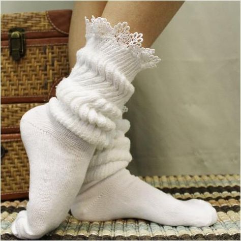 Angelic Accessories, Blossom Utonium, Boho Footwear, Boot Cuff Socks, Socks Lace, Black And White Socks, Frilly Socks, Socks Style, Boot Cuff