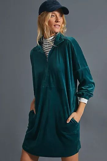 sweater dress Velvet Tunic Dress, Teal Velvet, Velvet Tunic, Sporty Dress, Sweater Dress Midi, Maxi Knit Dress, Midi Maxi Dress, Saturday Sunday, Anthropologie Dress