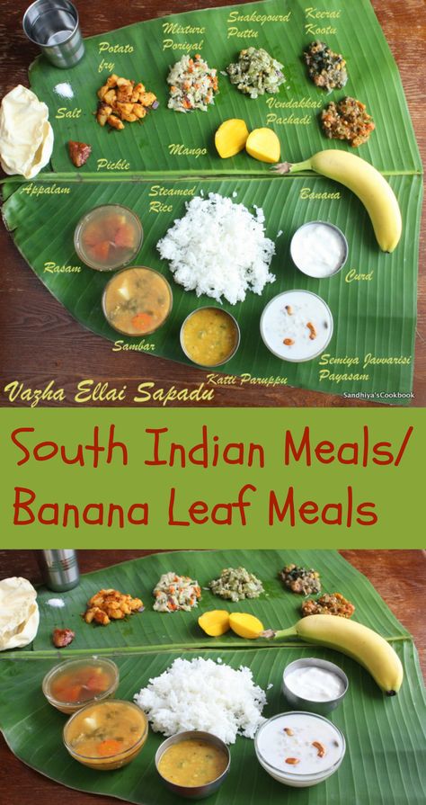 Vazha ellai Sapadu | South Indian Lunch Thali | Lunch Ideas South Indian Veg Meals, South Indian Veg Thali, South Indian Thali Vegetarian, South Indian Meals, Thali Ideas, South Indian Lunch, South Indian Thali, Indian Food Menu, Lunch Thali