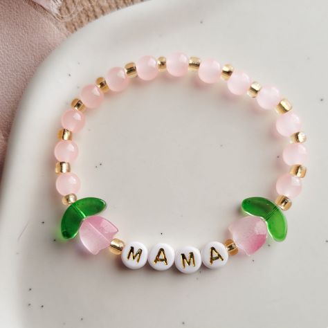 Mama Beaded Stretch Bracelet - Mom Bracelet - Perfect Gift by LyssieBCreations on Etsy Diy Kandi Bracelets, Mama Bracelet, Diy Kandi, Mom Bracelet, Bracelet Craft Diy, Kandi Bracelets, Moms Bracelet, Color Beads, Bracelet Ideas