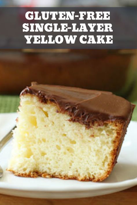 Gf Yellow Cake Recipe, Single Layer Yellow Cake Recipe, Yellow Cake Gluten Free, Gluten Free Yellow Cake Recipe, Yellow Cake Recipe From Scratch, Easy Yellow Cake Recipe, Yellow Sheet Cake Recipe, Simple Yellow Cake, Easy Yellow Cake