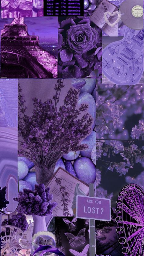 Purple, aesthetic , cute, collage, wallpaper , lilac, lavender , wallpaper aesthetic, cute , pretty Dark Purple Wallpaper Collage, Purple Collage Aesthetic Wallpaper, Purple Collage Aesthetic, Alessia Core, Purple Explosion, Tulip Flower Pictures, Wallpaper Lavender, Wiccan Wallpaper, Purple Collage