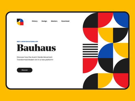 Grid Design Graphic, Bauhaus Logo, Digital Product Design, Bauhaus Art, Bauhaus Style, Bauhaus Design, Design Master, Web Inspiration, Educational Apps