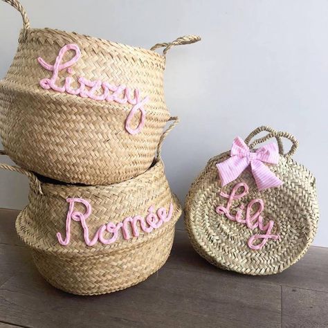 Moms To Be, Beautiful Nursery, Baby Boutique, Baby Fever, Decorative Wicker Basket, Burlap Bag, Baskets, Reusable Tote Bags, Nursery