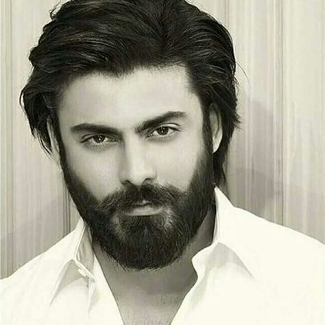 Handsome hunk Fawad Khan with New Look. Fawad Khan Beard, Hipster Haircuts For Men, Fawad Khan, Men Fashion Photoshoot, Gents Hair Style, Pakistani Actors, Teen Celebrities, Beard Hairstyle, Beard Look