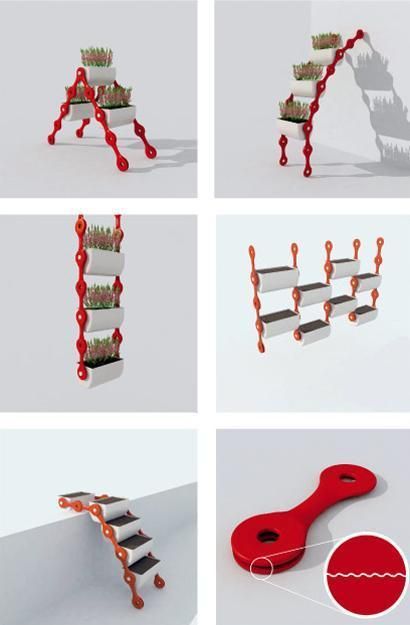 Modular System with Transforming Planter Stand for Small Container Garden Designs Small Container Garden, Urban Planters, Urban Garden Design, Container Garden Design, Small Container, Urban Agriculture, Wood Joints, Planter Design, Contemporary Furniture Design