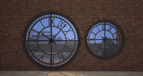 Ts4 Build Cc Windows, Sims 4 Decades Challenge, Furniture Cc, Roof Trim, Industrial Clocks, Body Details, Sims Houses, Sims Packs, Sims Builds