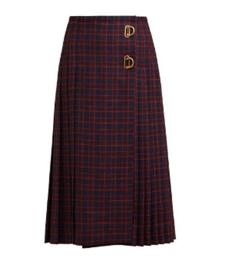 Burberry Pleated Tartan Wool Skirt Tartan Midi Skirt, Royal Outfit, Knife Pleated Skirt, British Culture, Chunky Ankle Boots, Midi Skirt Outfit, Royal Clothing, Holly Willoughby, Outfit Formulas