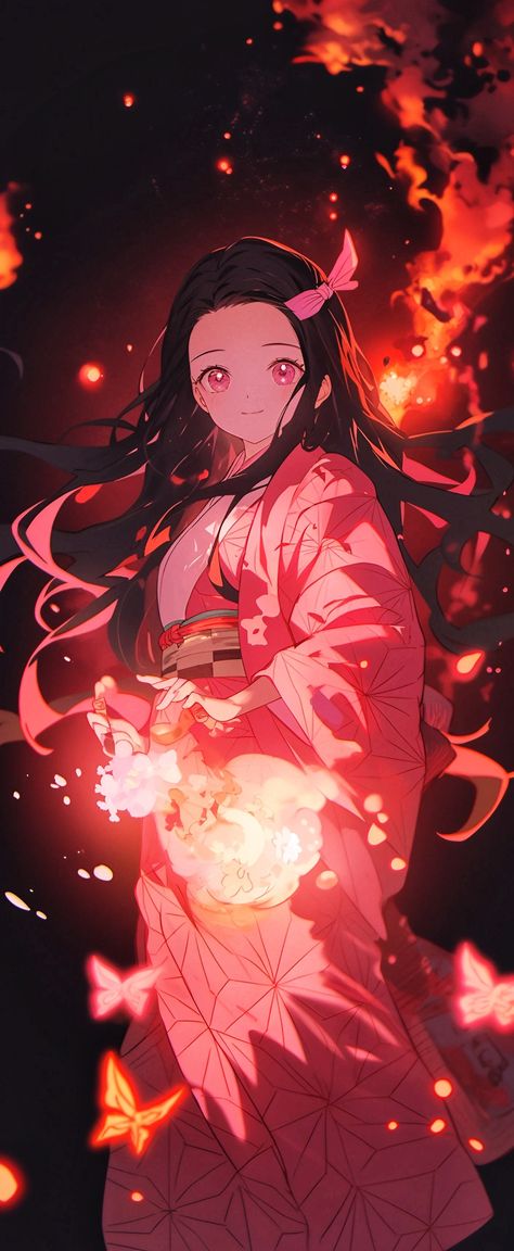 Nezuko Chan, Anime Picture Hd, Nezuko Kamado, Blood Moon, Naruto Anime, Anime Chibi, Demon Slayer, Cute Wallpapers, Phone Wallpaper