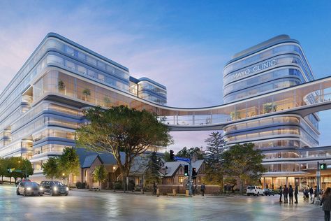 Foster + Partners and CannonDesign to design healthcare project for Mayo Clinic Healthcare Center, Virtual Care, Medical Office Design, Foster Partners, Building Company, Clinic Design, Architectural Practice, Medical Office, High Rise Building