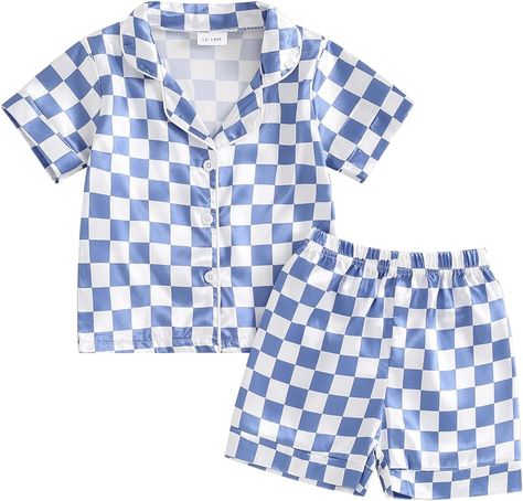 Amazon.com: Toddler Baby Kids Satin Summer Pajamas Set Short Sleeve Button-Down Pajamas Top Pants 2Pcs Loungwear Sleepwear Pjs (Pink White, 3-4 Years): Clothing, Shoes & Jewelry Button Down Shirt And Shorts, Toddler Girl Pajamas, Preppy Kids Outfits, Kids Pajamas Girls, Girls Pajama, Preppy Kids, Floral Pajama Set, Girl Pajamas, Satin Pajama Set