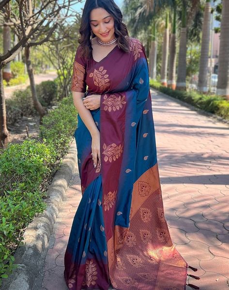 https://sareesuit.in/products/navy-blue-silk-blend-saree-rich-maroon-border-pallu-saree-length-5-5-meter-blouse-piece-length-0-80-meter-50130 Navy Blue Silk Blend Saree Rich Maroon Border Pallu (Saree Length: 5.5 Meter, Blouse Piece Length: 0.80 Meter) SKU: BSA50130 Color: Navy-blue Maroon Size Saree: 5.5 Meter Blouse 0.8 Meter Fabric Saree - Silk Blend Blouse - Silk Blend Color Variation : Color may be vary due to Lighting, Flash Lighting, Display and Resolution settings. Jacquard Saree, New Saree, Short Kurti, Wedding Sarees, Blouse Style, Ethnic Dress, Traditional Attire, Work Sarees, Fancy Sarees