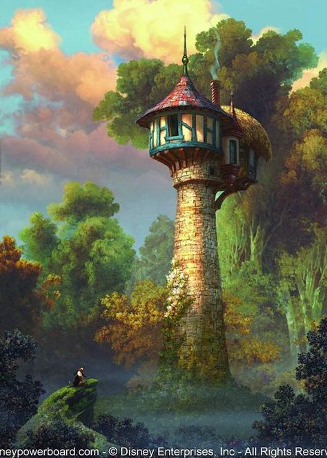 Tangled: 120+ Original Concept Art Collection - Daily Art, Movie Art Tangled Concept Art, Rapunzel Tower, Disney Rapunzel, Disney Concept Art, Fantasy Places, Visual Development, Environment Design, Blender 3d, Environmental Art