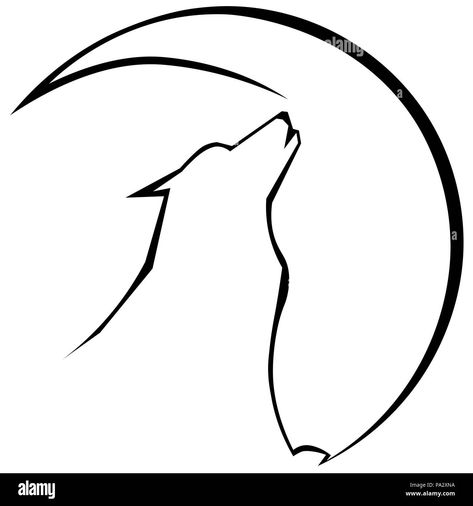 Wolf One Line Tattoo, Wolf Howling At Moon Drawing, Simple Wolf Tattoo For Women, Wolf Outline Drawing, Wolf Tattoo Minimalist, Wolf Outline Tattoo, Fine Line Wolf Tattoo, Wolf Tattoo Outline, Wolf Line Drawing